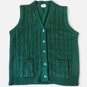 Vintage green cable knit sweater